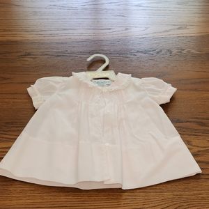 Baby Girls SZ 3M Feltman Bros White Button Up Dress With White Slip